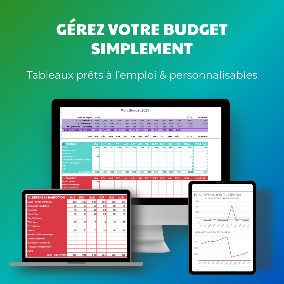 Tableau de Suivi Budgétaire – Reprenez le contrôle de votre argent dès aujourd’hui